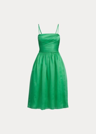 Vestidos Ralph Lauren Mujer Verdes - Annora Silk Organza - EGWOD8613